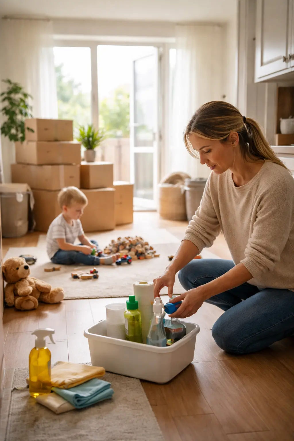 Flyttstädning med barn
